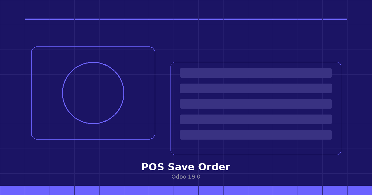 The Odoo POS product screen showing the permanently visible Save Order button
